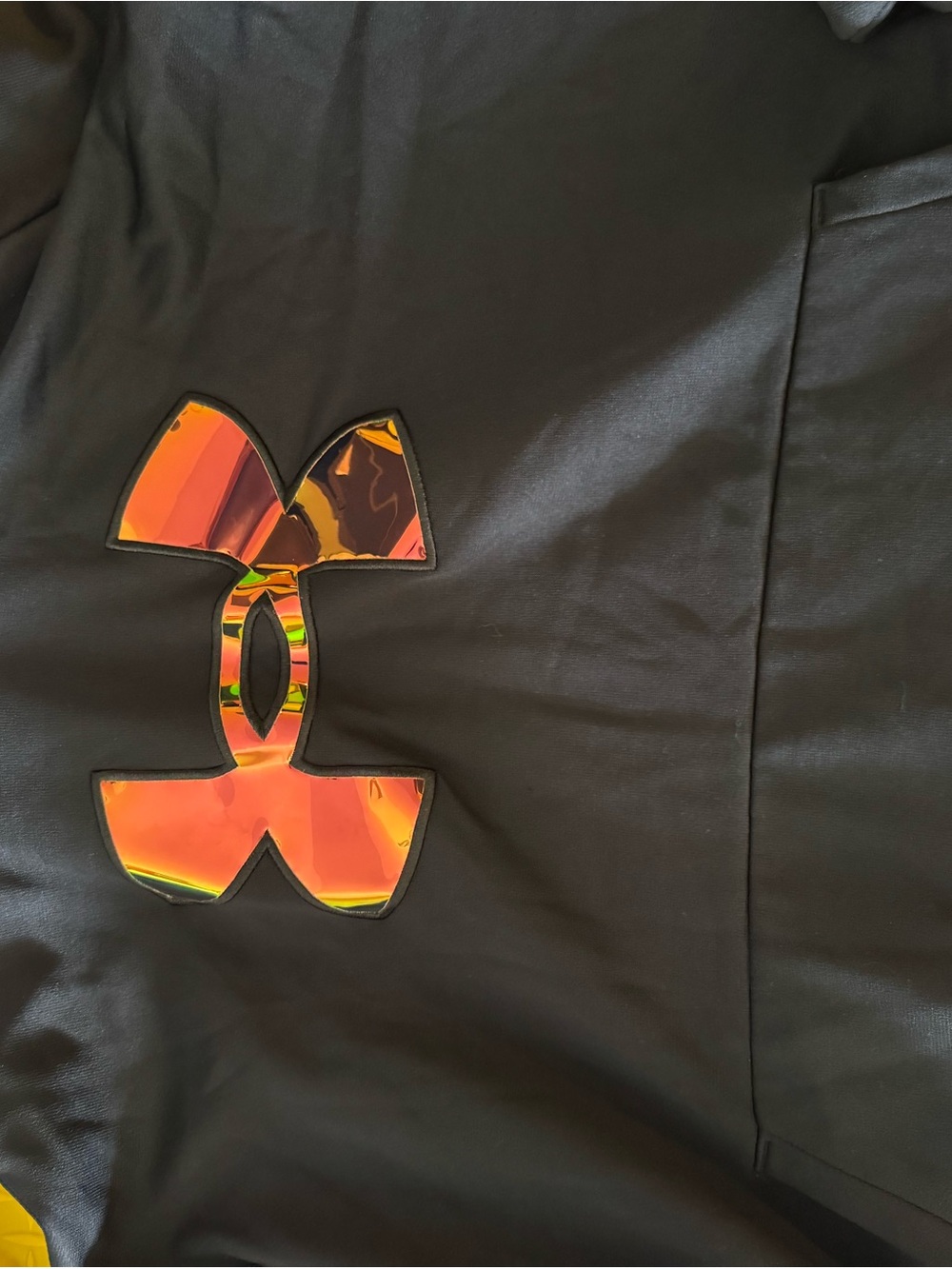 Black Women's Jacket with Iridescent Orange under Armour